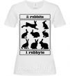 Жіноча футболка 8 rabbits 1 rabbyte Білий фото