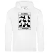 Женская толстовка (худи) 8 rabbits 1 rabbyte Белый фото