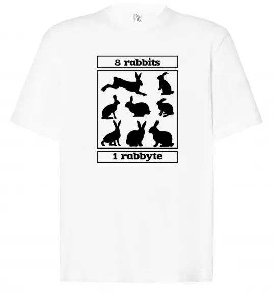 Футболка Оверсайз 8 rabbits 1 rabbyte Белый фото