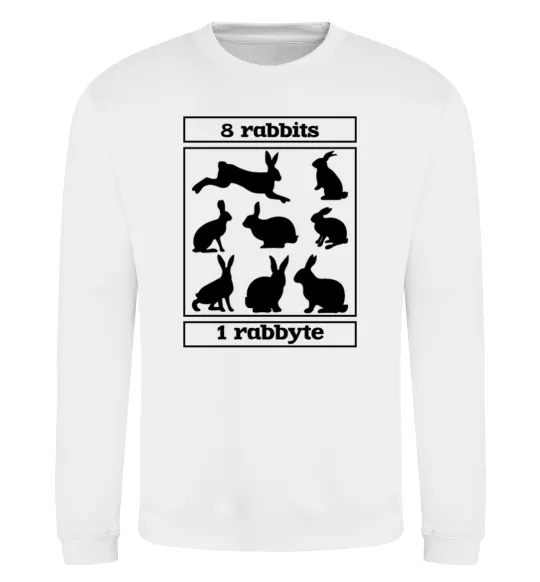 Світшот 8 rabbits 1 rabbyte Білий фото