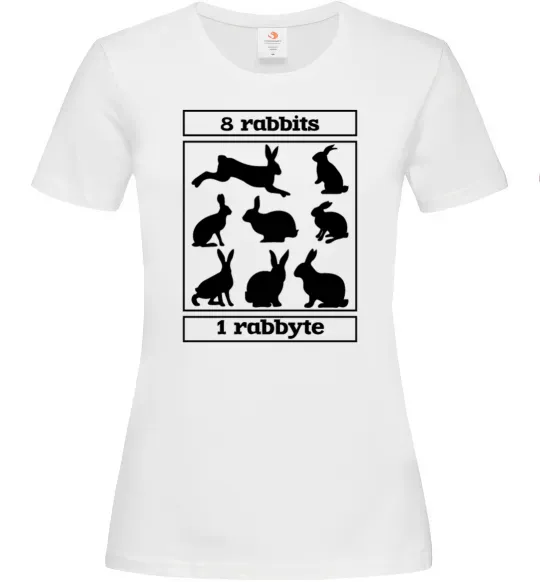 Женская футболка 8 rabbits 1 rabbyte Белый фото