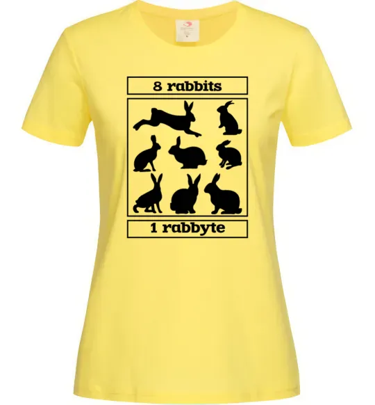 Женская футболка 8 rabbits 1 rabbyte Лимонный фото