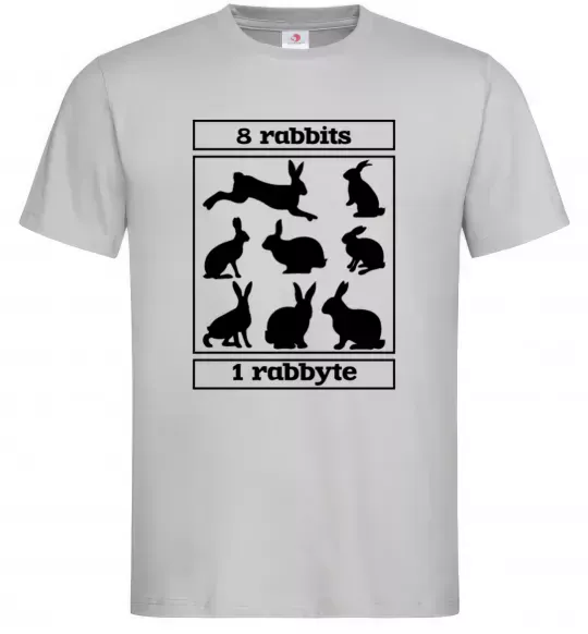 Мужская футболка 8 rabbits 1 rabbyte Серый фото