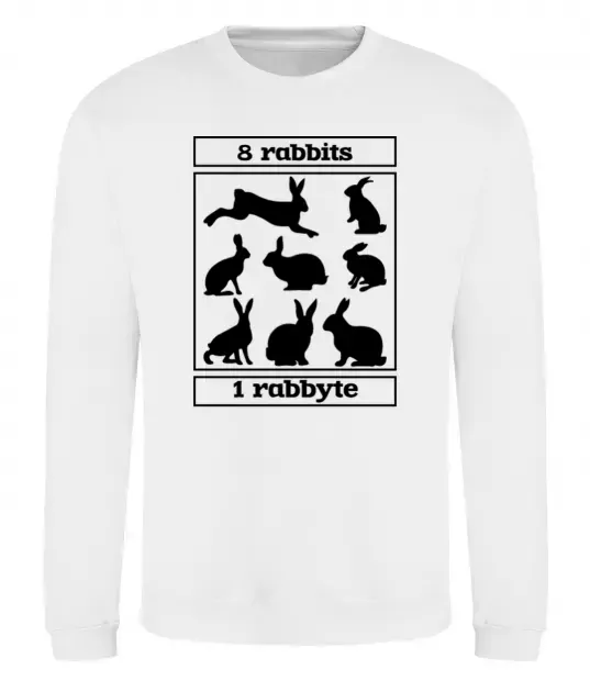 Свитшот 8 rabbits 1 rabbyte Белый фото