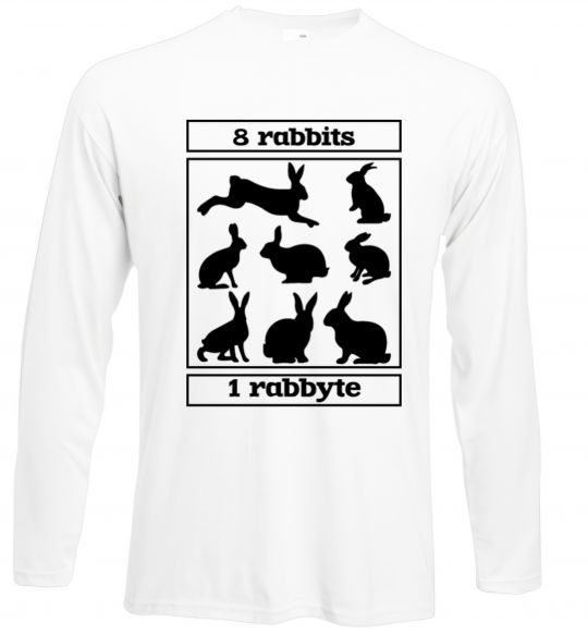 Лонгслів 8 rabbits 1 rabbyte Білий фото