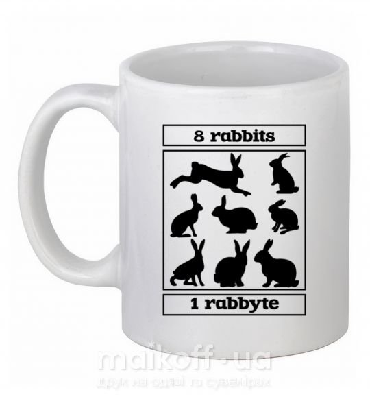 Чашка керамическая 8 rabbits 1 rabbyte Белый фото