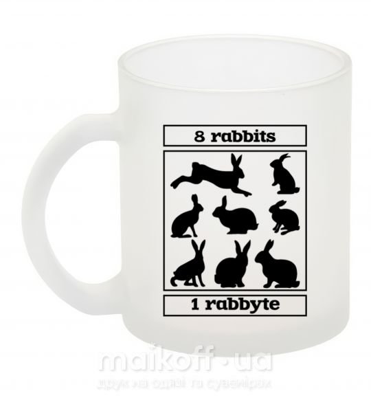 Чашка скляна 8 rabbits 1 rabbyte Фроузен фото
