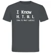 Мужская футболка I Know HTML how to meet ladies Графит Мужская футболка I Know HTML how to meet ladies Графит фото