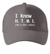 Кепка I Know HTML how to meet ladies Сірий фото
