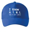 Кепка I Know HTML how to meet ladies Ярко-синий фото