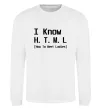 Свитшот I Know HTML how to meet ladies Белый фото
