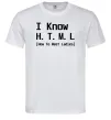 Мужская футболка I Know HTML how to meet ladies Белый Мужская футболка I Know HTML how to meet ladies Белый фото