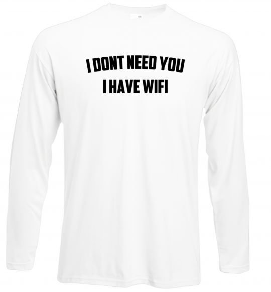 Реглан I dont need you i have wifi Білий фото