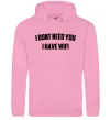 Мужская толстовка (худи) I dont need you i have wifi Розовый фото