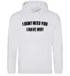 Жіноча толстовка (худі) I dont need you i have wifi Сірий меланж Жіноча толстовка (худі) I dont need you i have wifi Сірий меланж фото
