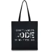 Еко-сумка I don't always code oh wait yes i do Чорний фото