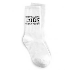 Носки I don't always code oh wait yes i do