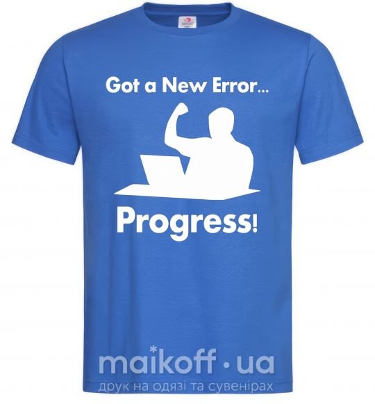 Мужская футболка Got a new Error Ярко-синий фото