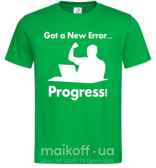 Мужская футболка Got a new Error Зеленый фото