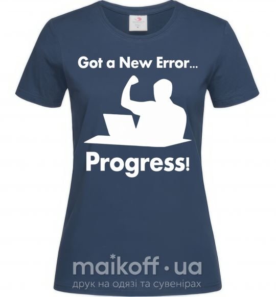 Жіноча футболка Got a new Error Темно-синій фото