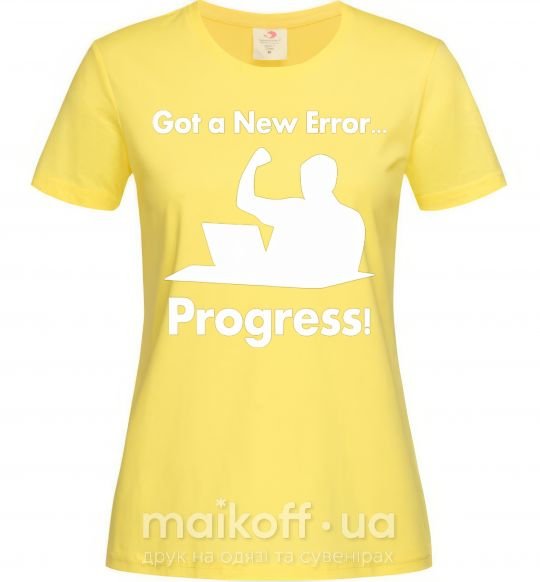 Женская футболка Got a new Error Лимонный фото