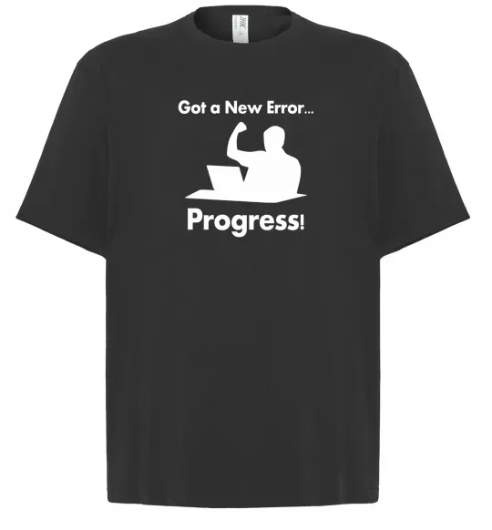 Футболка Оверсайз Got a new Error Черный фото