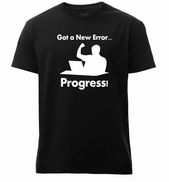 Мужская премиум футболка Got a new Error Черный фото