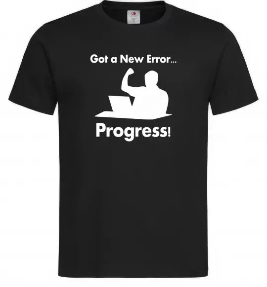 Чоловіча футболка Got a new Error Чорний фото