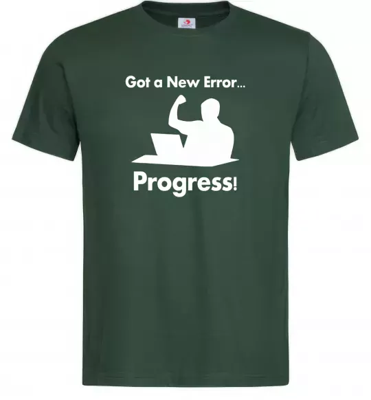 Чоловіча футболка Got a new Error Темно-зелений фото