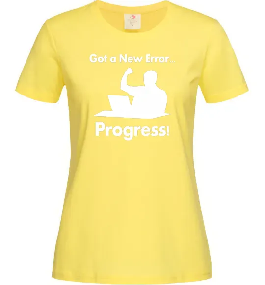 Женская футболка Got a new Error Лимонный фото