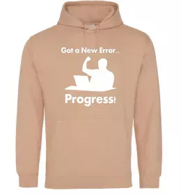 Мужская толстовка (худи) Got a new Error Песочный фото