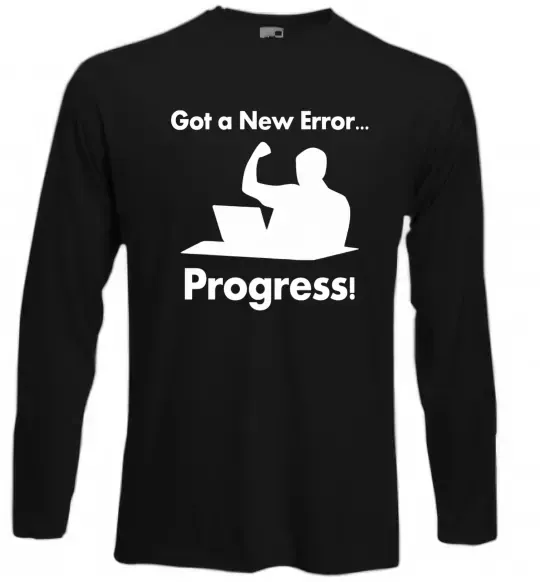 Лонгслив Got a new Error Черный фото