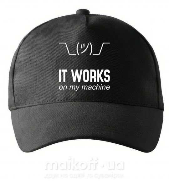 Кепка It works on my machine Черный фото