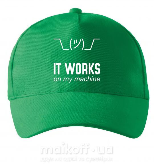 Кепка It works on my machine Зеленый фото