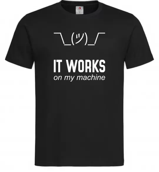 Чоловіча футболка It works on my machine Чорний фото
