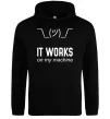 Женская толстовка (худи) It works on my machine Черный фото