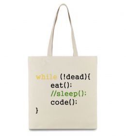 Эко-сумка While dead eat sleep code