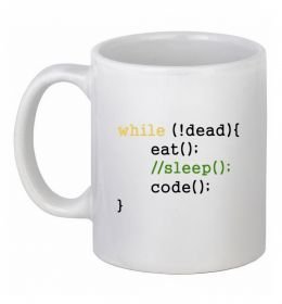 Чашка керамическая While dead eat sleep code Чашка керамическая While dead eat sleep code