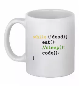 Чашка керамическая Linux Белый фото