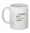 Чашка керамическая While dead eat sleep code Белый Чашка керамическая While dead eat sleep code Белый фото
