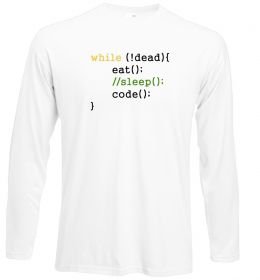 Лонгслив While dead eat sleep code Лонгслив While dead eat sleep code
