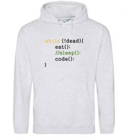 Женская толстовка (худи) While dead eat sleep code Женская толстовка (худи) While dead eat sleep code