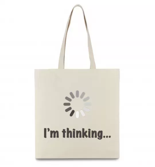 Еко-сумка I'm thinking Бежевий фото