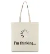 Еко-сумка I'm thinking Бежевий Еко-сумка I'm thinking Бежевий фото