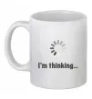 Чашка керамическая I'm thinking Белый фото