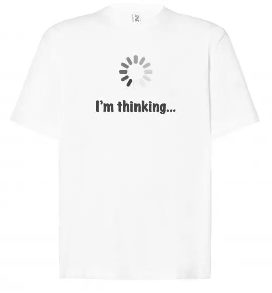 Футболка Оверсайз I'm thinking Белый фото