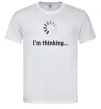 Чоловіча футболка I'm thinking Білий фото