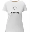 Женская премиум футболка I'm thinking Белый фото