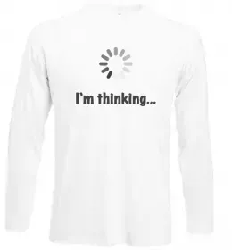 Лонгслив I'm thinking Белый фото
