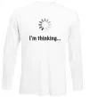 Лонгслив I'm thinking Белый фото